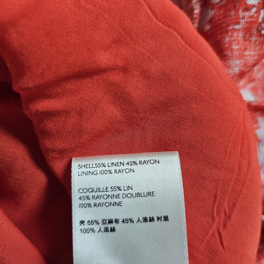 NWT Free People All Mine Mini Dress One Shoulder Floral Linen Blend Cherry Combo - Picture 6 of 10